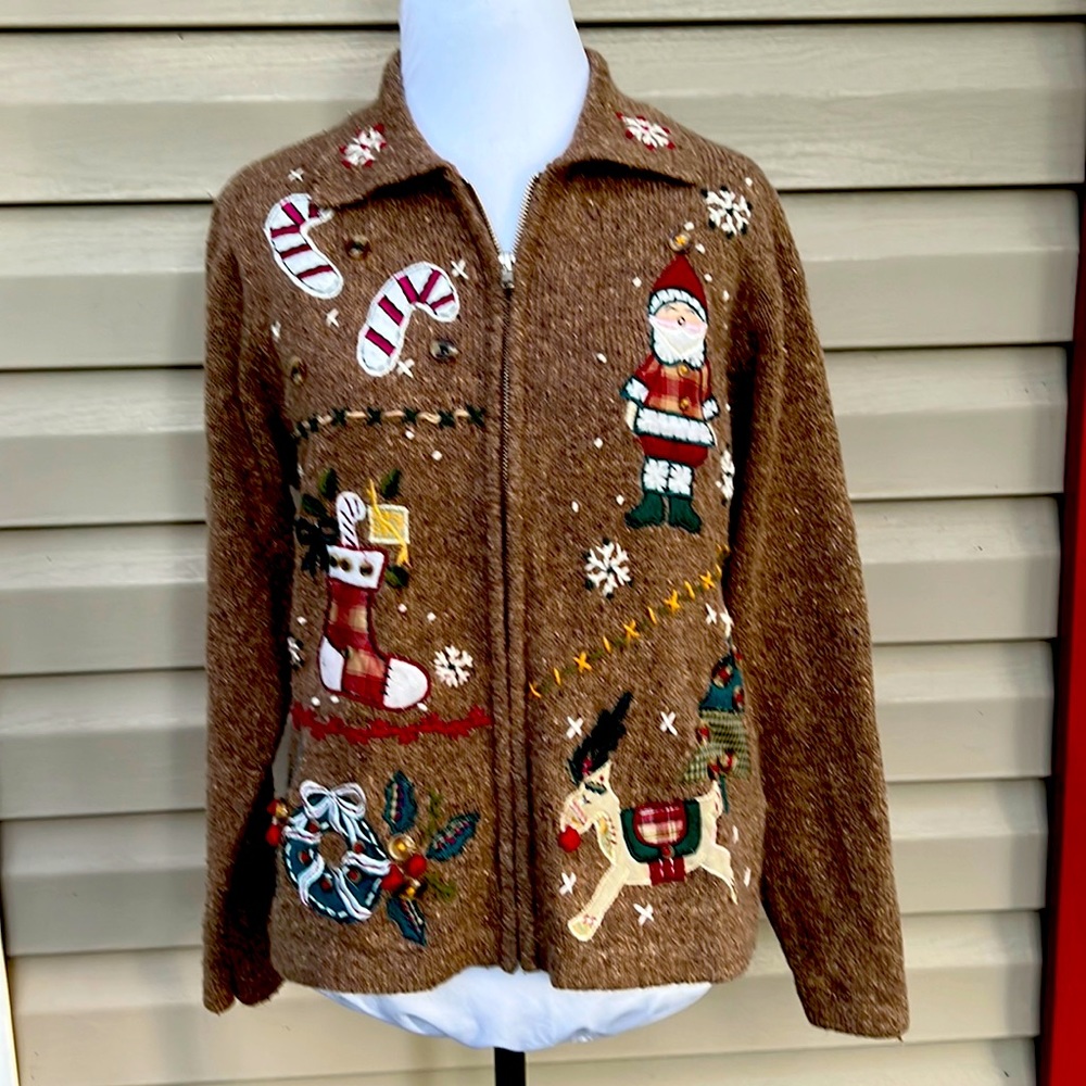 Victoria Jones Petite womens Christmas sweater